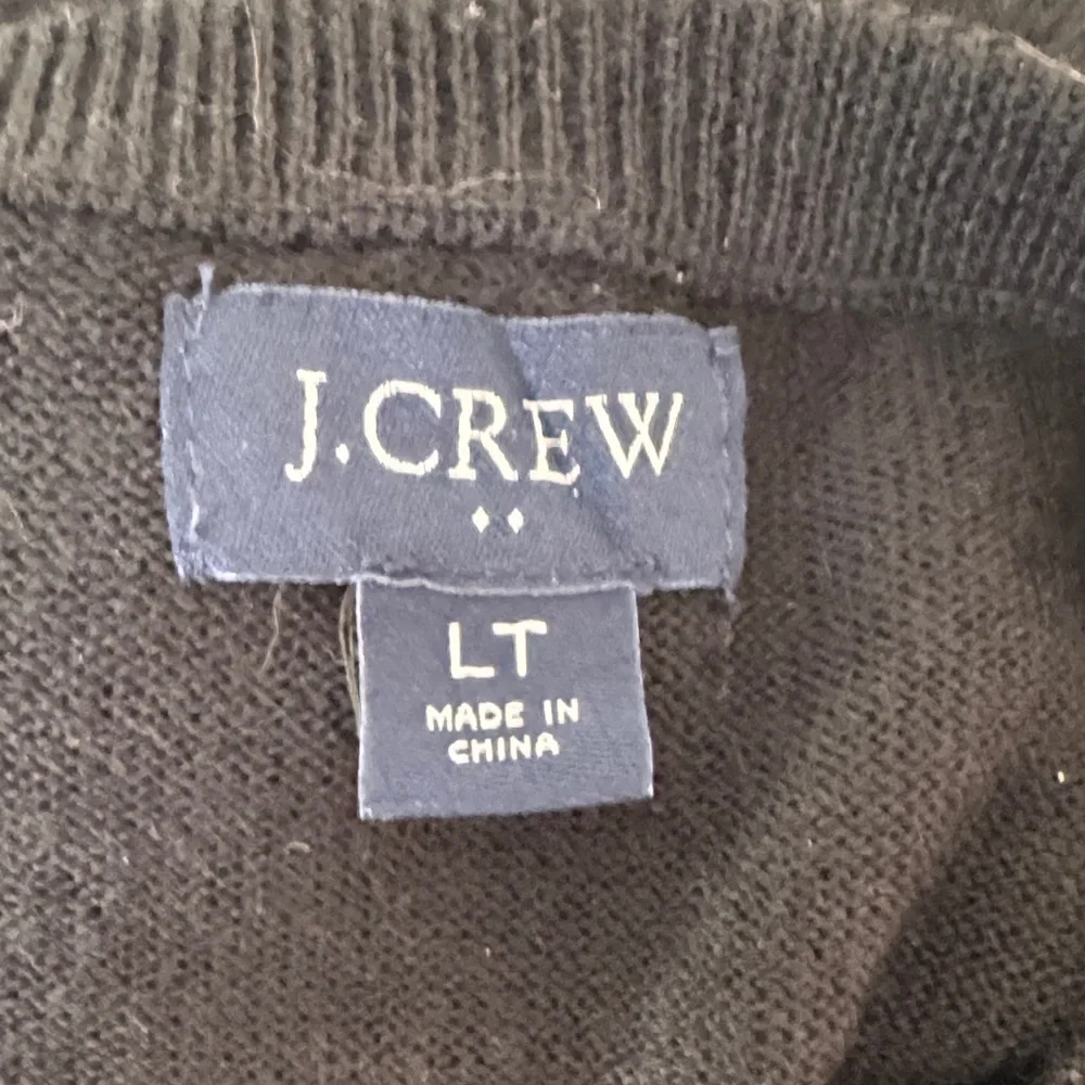 J Crew Classic Black V-Neck Sweater- LT